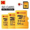 Kodak Micro SD Card 64GB 32GB Memory Card 512GB 256GB 128GB MicroSDXC Class10 SD Memory Card 100MB/s Original TF Flash Card U3. 