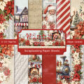 24 Sheets 6"X6" Wintry Christmas Paper Pad Pattern Papers Design Paper for Decorative Craft Scrapbooking Album DIY Handmade. 