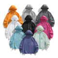 Summer Windbreaker Men's Jackets Sun Protection Coats Ice Silk UV Protection Clothing Couple Hooded Windbreak Jacket Women Coats. 