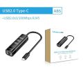 Network Adapter Type-C / USB 2.0 / USB 3.0 to RJ45 Gigabit Ethernet LAN cable adepter to Lan built in driver for PC. 