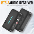 USB Bluetooth 5.3 Audio Receiver Adapter Wireless Stereo Music 3.5mm AUX R/L RCA Support U-Disk Playback For Desktop Speaker Amp. 