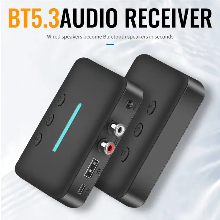 USB%20Bluetooth%205.3%20Audio%20Receiver%20Adapter%20Wireless%20Stereo%20Music%203.5mm%20AUX%20R/L%20RCA%20Support%20U-Disk%20Playback%20For%20Desktop%20Speaker%20Amp%20-%20Image%203