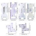 Precision Seam Measuring Gauge Metal Quilting Tailor Ruler Template Sewing Ruler For DIY Patchwork Quilting Craft Accessories. 