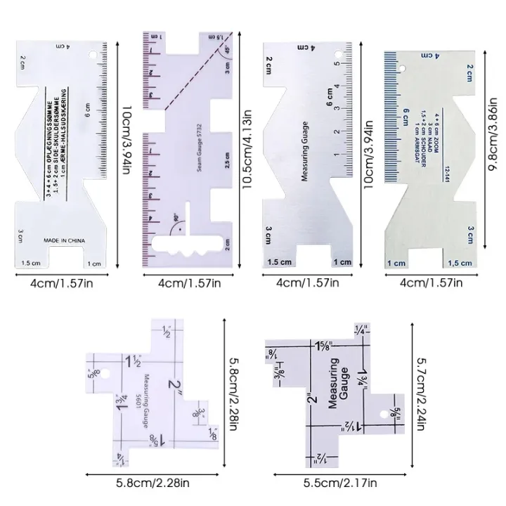 Precision%20Seam%20Measuring%20Gauge%20Metal%20Quilting%20Tailor%20Ruler%20Template%20Sewing%20Ruler%20For%20DIY%20Patchwork%20Quilting%20Craft%20Accessories%20-%20Image%202