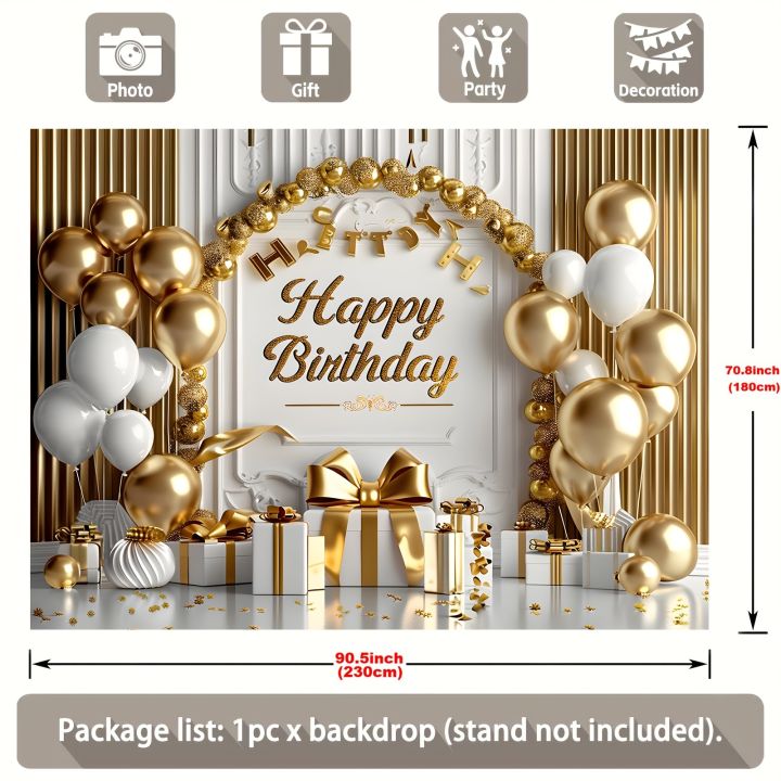 Multi%20functional%20Happy%20Birthday%20banner,%20paired%20with%20gold%20and%20white%20balloons%20and%20a%20large%20bow%20-%20Image%204