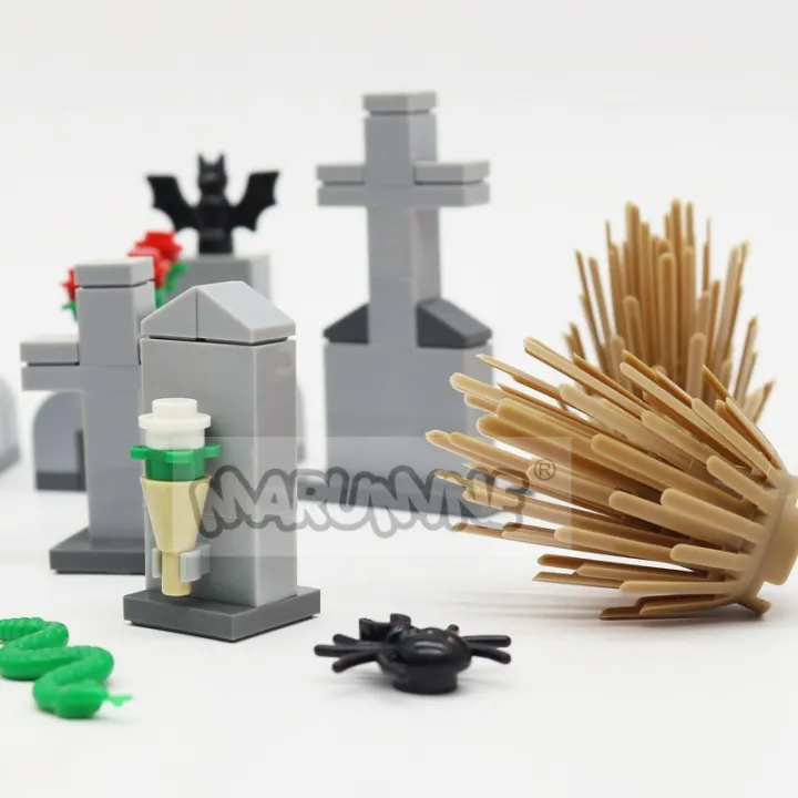 Marumine%20111pcs%20Halloween%20Building%20Blocks%20Set%20MOC%20Bricks%20Model%20Kit%20Tomb%20Graveyard%20Accessories%20Parts%20Compatible%2030103%2030238%2030115%20-%20Image%205