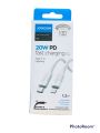 Joyroom 20W PD Fast Charging Type C To Lightning 1.2 (mm) Cable Black & White. 