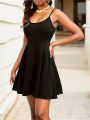 New Casual and Fashionable Women's Suspender Dress in Summer and Autumn. 