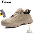 High-quality Safety Shoes Men Steel Wire Rotary Buckle Work Sneakers Indestructible Shoes Anti-smash Anti-puncture Work Shoes. 