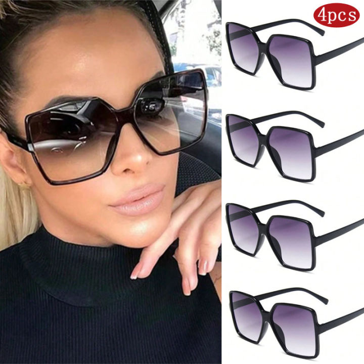 1/3/4/5pcs%20Oversize%20Square%20Sunglasses%20Women%20Fashion%20Luxury%20Brand%20Personlity%20Gradient%20Sun%20Glasses%20Female%20Outdoor%20Shades%20Oculos%20-%20Image%203