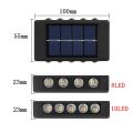 Solar Outdoor Wall Light 10 LED Waterproof Garden Light Courtyard Balustrade Decorative Atmosphere Lamp Down Luminous Solar Lamp. 