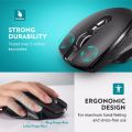 EASTERN-TIMES (ET Tech) D-19 - 2.4GHz, DPI Adjustable Wireless Gaming Mouse, Full Size Ergonomic Design Mouse Super Long Standby Battery Time for Notebook/PC/Laptop. 