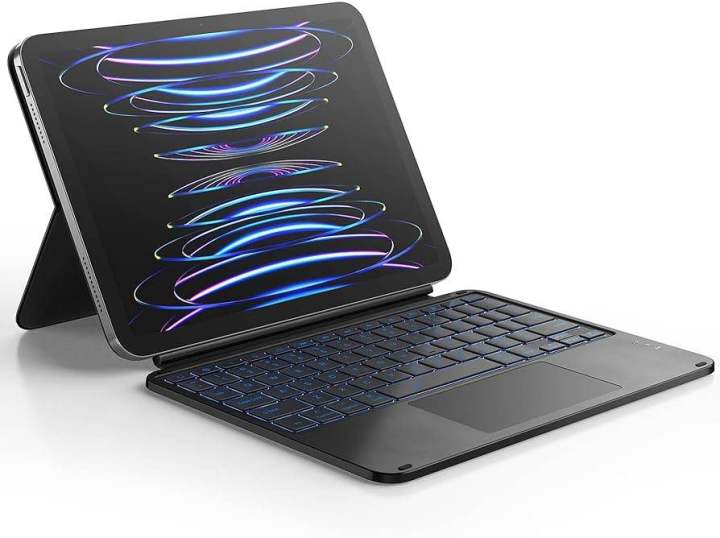 Dracool Magic Keyboard Case for iPad pro 11 and Air5/4 iPad Pro 11 4th/3rd/2nd/1st Gen) Case with Keyboard Magnetic Detachable Two-Piece Magic Style Keyboard Folio Multi-Touch Trackpad Backlit US - Black