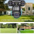 V380 pro Three 3 Lens WiFi IP Camera HD 6MP Outdoor Waterproof Full Color Night Vision PTZ CCTV Security camera. 