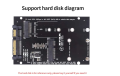 M.2 NGFF Msata SSD To SATA 3.0 2.5 Adapter M2 PCI SSD Converter Riser Card For PC Laptop Add On Card up to 6Gps. 