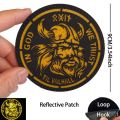 Viking Compass Berserker Rune Applique Embroidery Morale Emblem,The Warrior Of Norse Viking PVC Patches Badges.