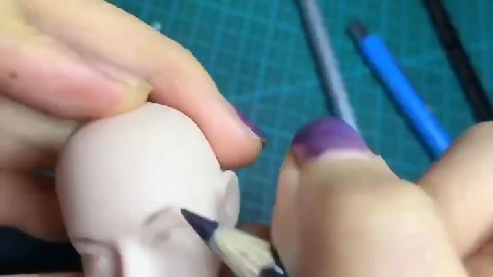 MENGF Male Doll Bald Heads DIY Makeup Practice Doll Blank Heads Beige Skin 1/6 Men Doll Parts