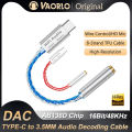 VAOLRO AB136D USB Type-C to 3.5mm Headphone Amplifier 16Bit/48KHz HiFi Audio Decoder Cable IEM AMP Mobile Phone Adapter DAC Chip. 