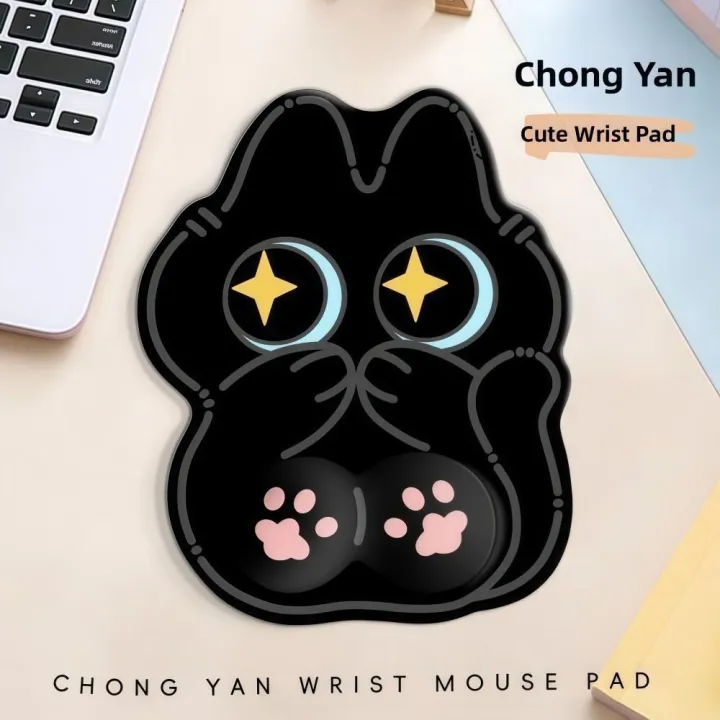 Big-eyed%20Cat%20Mouse%20Pad%20Non-Slip%20Comfortable%20Wrist%20Rest%20Typing%20Pad%20Dirt-resistant%20Soft%20Ergonomic%20Mouse%20Pad%20For%20Computer%20Office%20-%20Image%202