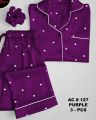 *Silk night suit for women With Ponytail*. 