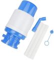 NOBILEA Manual Water Bottle Pump, Easy Drinking Water Pump, Easy Portable Manual Hand Press Dispenser Water Pump for Universal 2-5 Gallon Bottle Coolers (Blue/White). 