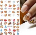 12 Pcs Nail Art Stickers Cute Animals Squirrel Cat Snowflake Nail Art Water Decals Transfer Nail Supplies for Decorations. 