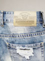 Men's Casual Spring/Summer Denim Shorts - Distressed Denim Shorts with Frayed Edges and Patchwork Details, Fashionable Street-St.