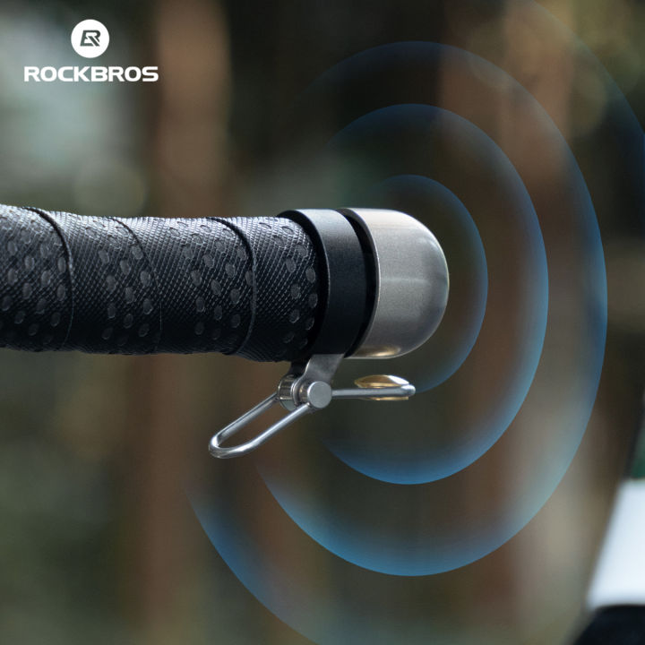 ROCKBROS Bicycle Bell Suitable for 22.2mm Handlebar 100db Bell Loud Safety Alarm Crisp Ringing Horn Copper Alloy Accessories