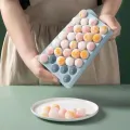 2Pcs 3D Round Ice Cube Tray with Lid Food Grade Plastic Spherical Ice Mold DIY Ice Ball Maker (Multicolor). 