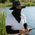 3pcs Hats, Face Masks, and Ice Silk Sleeves, Sunscreen Fishing Hats, Fisherman Hats, Suitable for Outdoor Activities and Work. 