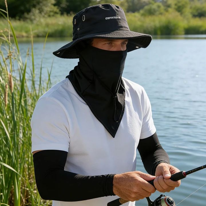 3pcs%20Hats,%20Face%20Masks,%20and%20Ice%20Silk%20Sleeves,%20Sunscreen%20Fishing%20Hats,%20Fisherman%20Hats,%20Suitable%20for%20Outdoor%20Activities%20and%20Work%20-%20Image%202