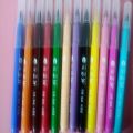 12-18-36 Colour hard brush markers in jar/hard case for drawing and painting. 