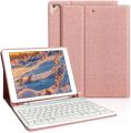 aMZCaSE for iPad Pro 9.7 Inch Case with Keyboard for iPad 6th Generation(2018),5th Generation(2017),for iPad Air 2/Air 1 Case with Keyboard with Wireless Detachable Bluetooth Keyboard,Champagne. 