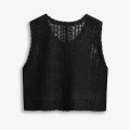 Cute Flower Crochet Vest Top for Women Teen-girl Button Front Sleeveless Crop Waistcoat  Summer Boho Chic Vacation Beach Outfit. 