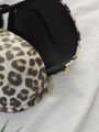 Women's  lingerie set with front buckle leopard print lace crossed back with steel ring gathered push up bra set A3159. 