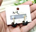 Beautiful swan golden duck earrings with zarcon tops for girls and woman. 