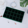 Jewelry Organizer Velvet Jewelry Storage Tray Display Ring Bracelet Necklace Storage Box Showcase Drawer Organizer Trays-Green. 