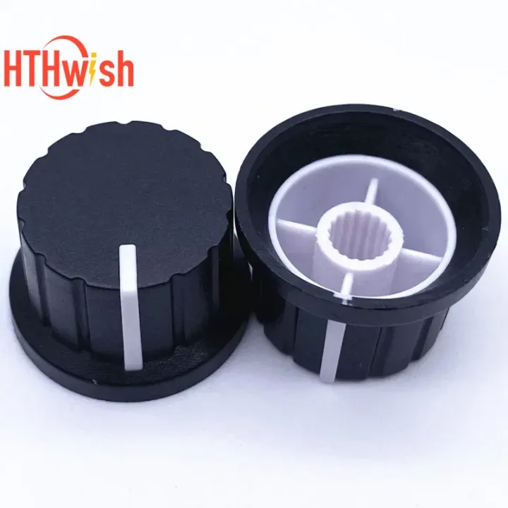 5/10%20Pcs%20%20plastic%20Potentiometer%20Volume%20Switch%20Knobs%2024%20x%2015mm%20Rotary%20Encoder%20%20Amplifier%20Control%20Volume%20Button%20Knob%20For%20WH148%20-%20Image%204