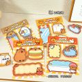 4pcs/lot Kapibala Sticky Note Combination Memo Notes Students' Alien Cute Portable Message Book Capybara N Times Writing Pads. 