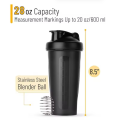 600ML 20Oz Protein Shaker Plastic Portable Bottle For Fiess Enthusiasts Athletes Leak Proof Drink Shaker Cup. 
