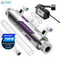 ALTHY UV Ultraviolet Water Sterilizer Purifier System Disinfection Filter Lamp + Flow Switch Control Stainless Steel 1GPM. 