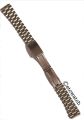 Stainless steel watch strap with gold rim President 20mm straight head. 