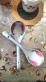 Chinese Serving Spoon Pure White a Big Ceramic Ladles Soup Spoons Extra Large Ramen Bright White Asian Heavy Duty Deep Porcelain Flatware Spoons 10 inch Long. 