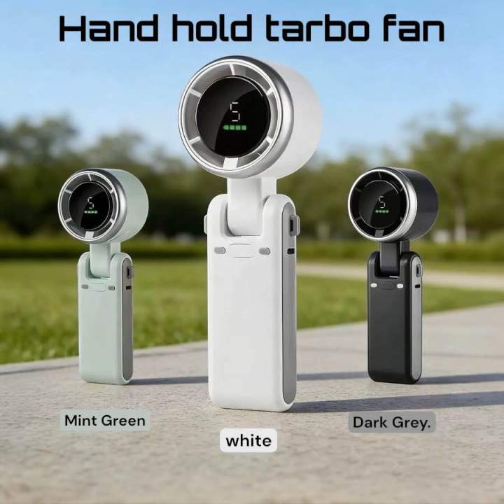 Free delivery N607 High-Speed Handheld Mini Fan USB Portable Foldable Neck-Hanging Turbo Fan