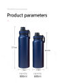 800ml Double Wall Vacuum Insulated 304 Stainless Steel hot and cold Sport Water Bottle-Multicolour.