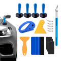 Car Film Wrap Tool Kit Vinyl Spatula Scraper Cutter Wrap Gripper Magnet Holder for Window Tint Car Accessories Squeegee Set 1-17.