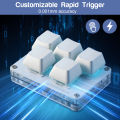 SayoDevice K05 HE Rapid Trigger Hall Magnetic Switches RGB Light Music Rhythm Game Keyboard for O3C DJMAX SDVX Geometry Dash. 