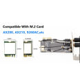 M.2 To PCI Express Wireless Adapter Converter with 2x 6DBi Antenna For NGFF M.2 WiFi Bluetooth Card AX210 AX200. 