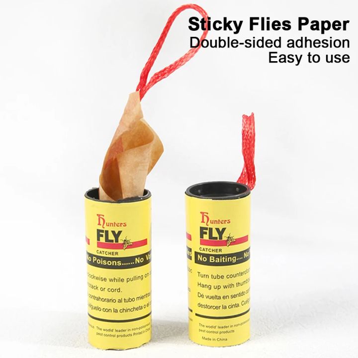 NEW%20Fly%20Sticky%20Paper%20Strip%20Strong%20Glue%20Double%20Sided%20Flies%20Paper%20Strips%20Flying%20Insect%20Bug%20Mosquitos%20Catcher%20Roll%20Tape%20-%20Image%205