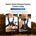 TELESIN Chest Strap Mount Waistcoat Belt Mount for GoPro Hero 13 12 11 10 9 8 7 6 5 Insta360 DJI Action Camera Accessories. 